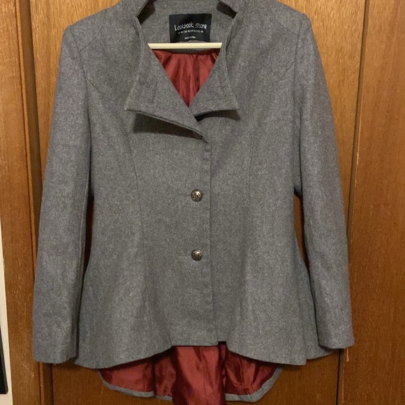 Lookbook Store Wool Blend Peplum Blazer - Picture 3 of 11